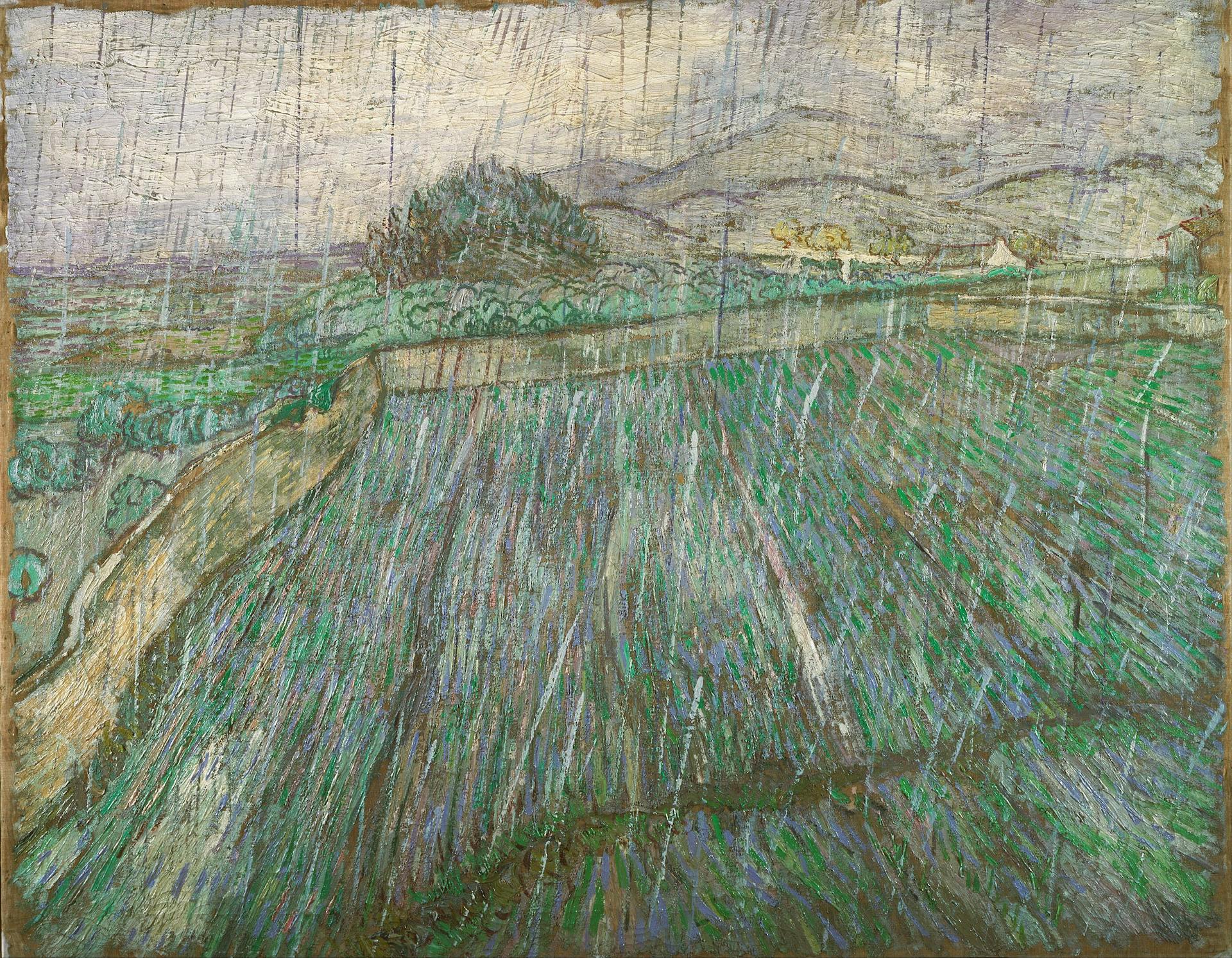 Vincent van Gogh, Rain, 1889, Philadelphia Museum of Art (F650)