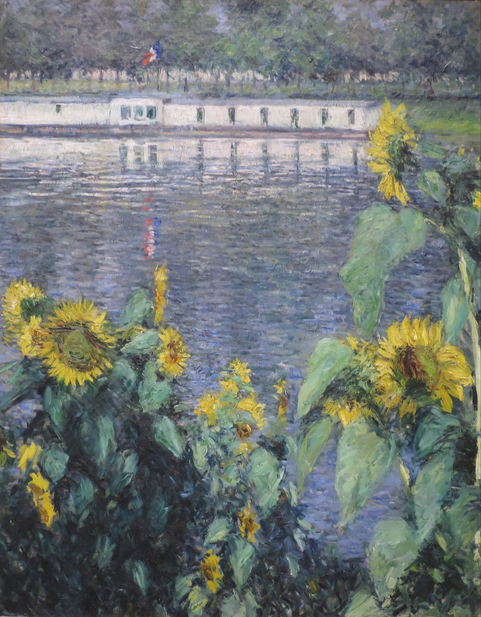 Sunflowers along the Seine, ca. 1885-1886, Gustave Caillebotte